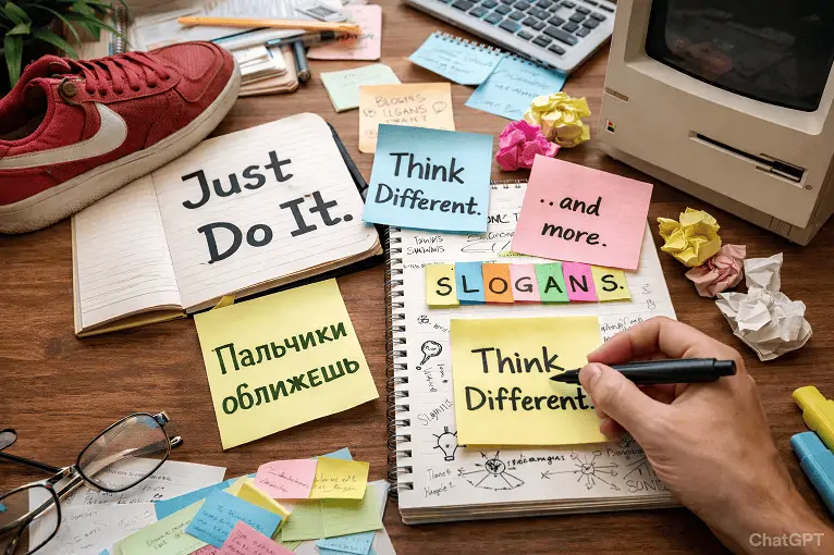 Как создавались всем известные слоганы: Just Do It, Пальчики оближешь, Think Different и другие